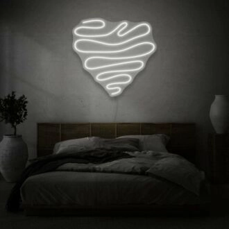 Squiggle Heart LED Neon Sign