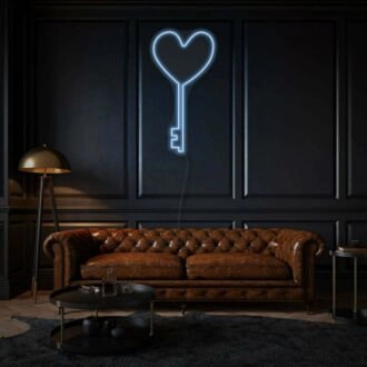 Heart Key LED Neon Sign