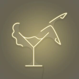 Martini Glass LED Neon Sign