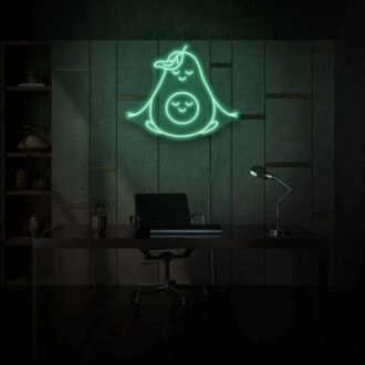Meditating Avocado LED Neon Sign