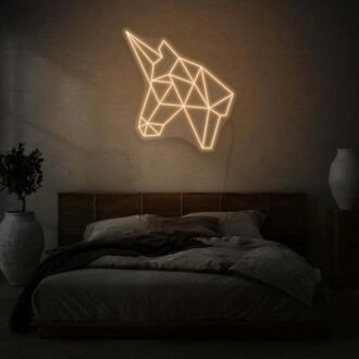 Geometrisches Einhorn LED Neon Schild