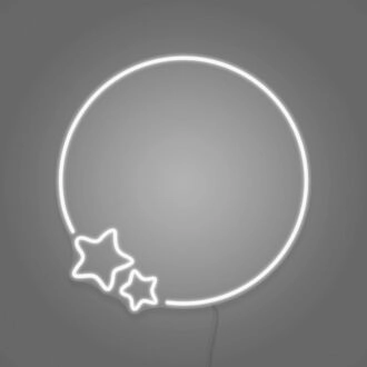 Moon and Stars Custom Neon Light