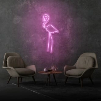 Flamingo room neon sign