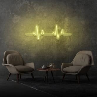 Aesthetic neon heartbeat light