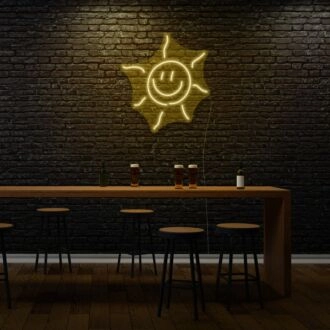 Smiling Sun LED Light Sign