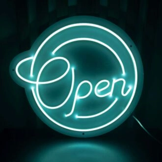 Customize Round Open Neon Universal Welcome in Circular Form