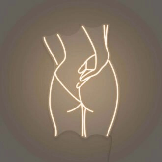 Sexy Frau Hintern Ästhetik Neon Fett und Schön