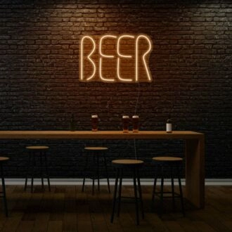 Beer Neon Lettering Celebrating the Brew Life