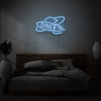 Customize Diner in Space Neon Out-of-this-World Eating Experience