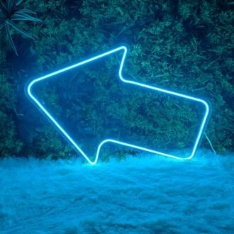 Pfeil nach links Neon Richtungshinweise in Licht