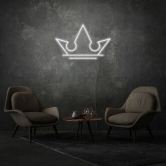Royal Crown Neon Elegance and Regal Charm