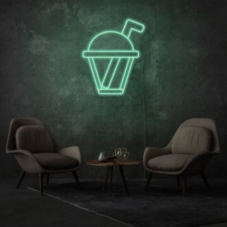 Cup with Straw Neon Casual Sipping in Style