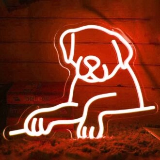Niedlicher Hund Neon-Leuchtschild