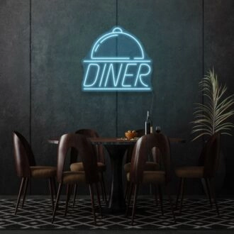 Customize Diner Neon Lettering Classic American Diner Feel