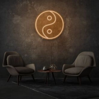 Yin Yang Neon Balance and Harmony