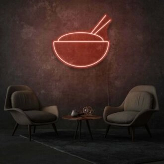 Schale mit Stäbchen Neon Asiatische Küche Delight