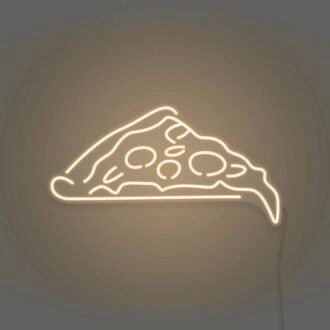 Pizza Slice Neon Celebrating a Slice of Joy