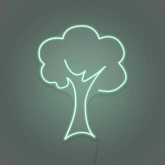 Neon Tree Light Nature and Technology Combined