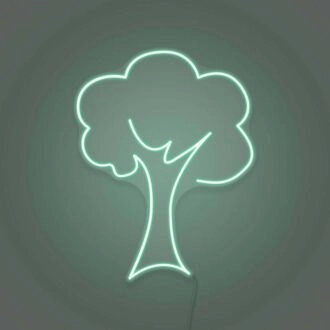 Neonbaumlicht Natur und Technik vereint