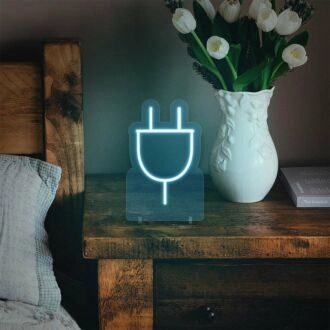 Plug Socket Neon Everyday Object with a Twist