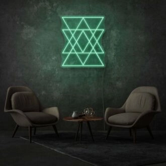 Geometric Triangles Neon Contemporary and Artistic