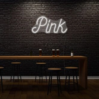 Pink Cursive Neon Feminine Flair and Style