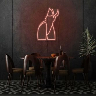 Sexy Girl Body Neon Art Alluring and Seductive