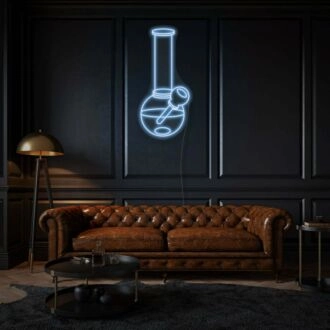 Flasche mit Weed-Schild Neon Ausgefallen und Trendy Statement