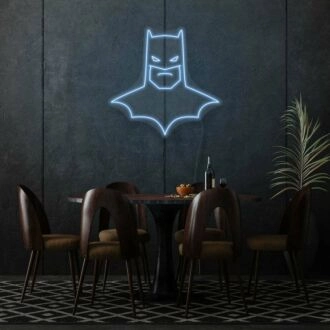 Batman Neon Art Dark Knight's Mystique in Light