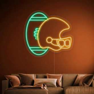 Wild-West-Touchdown-Cowboy-Footballhelm Neon