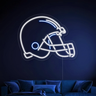 Touchdown Dreams Football Helmet Neon Sign
