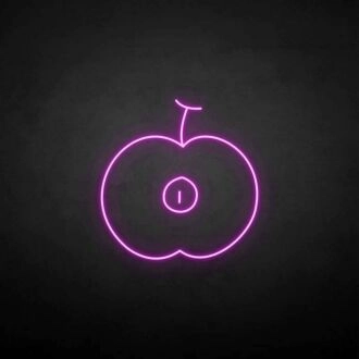 'Half of the aaple' neon sign