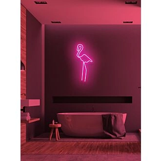 Flamingo-Neonlicht Steht für Eleganz und tropisches Flair