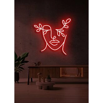 Flower face Neon Bloom Merging Nature with Human Beauty