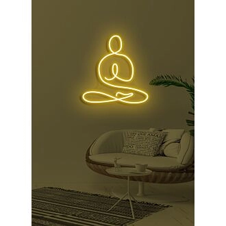 Yoga Beruhigendes Neon für achtsame und spirituelle Praxis