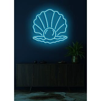 Das Perlmutt-Neonschild - Elegantes Leuchten als Symbol für Seltenheit und Schönheit.