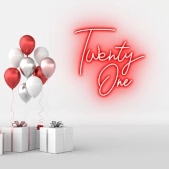 Twenty One Celebrating Legal Age with Neon Flair