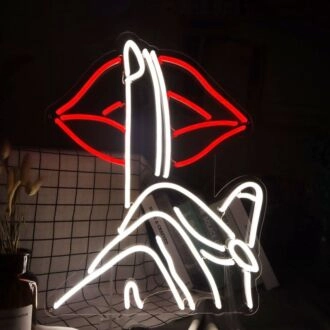 Seductive Lips Alluring Neon Sign for Trendy Spaces