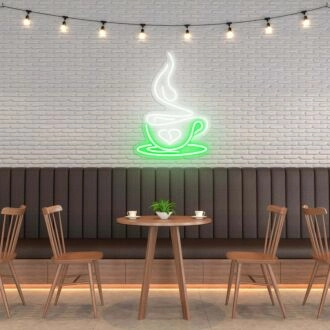 Kaffeetasse Herz Wärmt Herzen mit Charmantem Neon