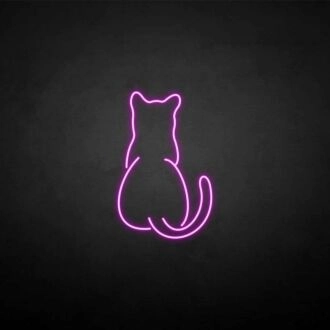 'The cat back' neon sign
