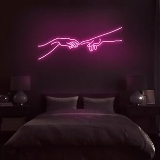 Hand of God Inspire Awe with Mystical Neon Art