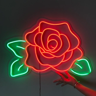 Rose in bloom Captivate with the Elegance of Floral Neon