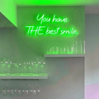 You have the bestest smile neon sign