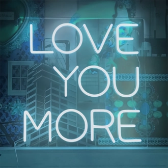 Love You More Neon Sign: Express Boundless Affection in Radiant Glow
