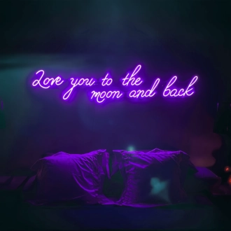 Love You to The Moon and Back Neon Sign: Illuminate Your Infinite Affection