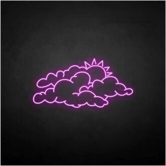 'Cloud and sun' neon sign
