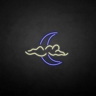 Cloud and moon neon sign