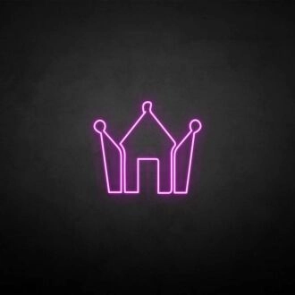Crown with diamond' neon sign