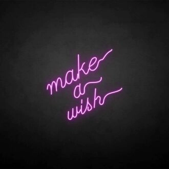 Make a wish' neon sign