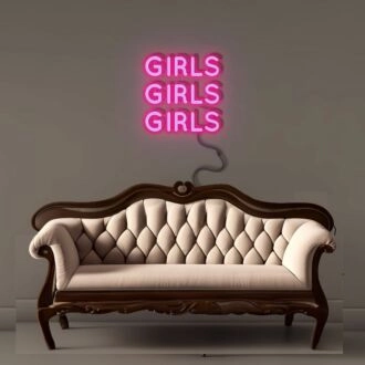 GIRLS GIRLS GIRLS Led Neon